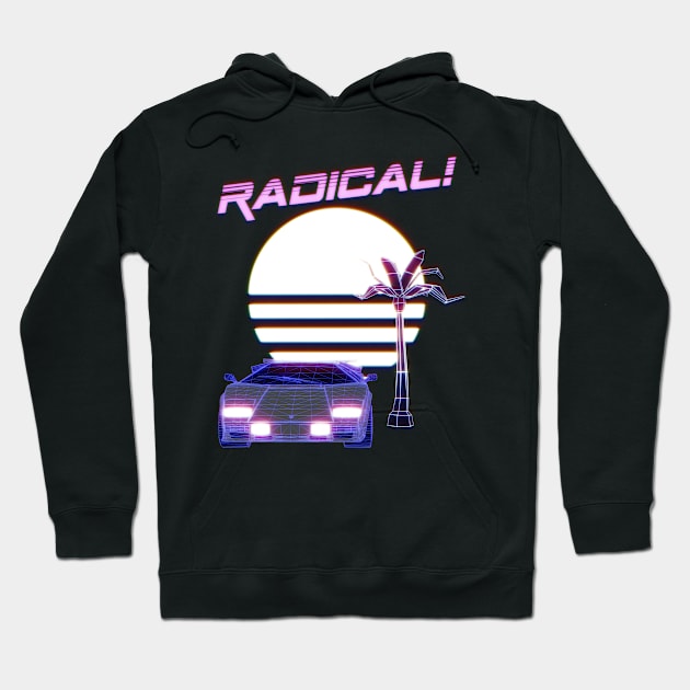 Totally Radical Synthwave Shirt Hoodie by spiralrewind